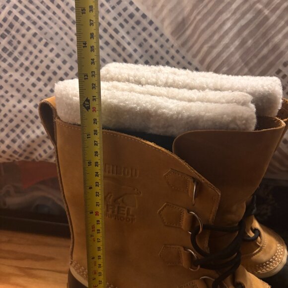 Sorel Caribou Mens 14 Waterproof Snow Boots Buff Winter Cold Weather NM1000-281 - Picture 11 of 11